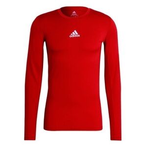 Adidas Techfit Compression Men's Bold Red Long Sleeve Tee